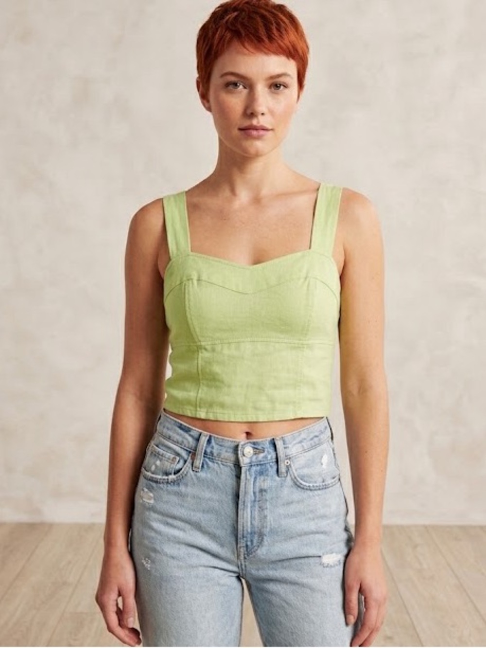 Abercrombie & Fitch Smocked Crop Tank Top Womens